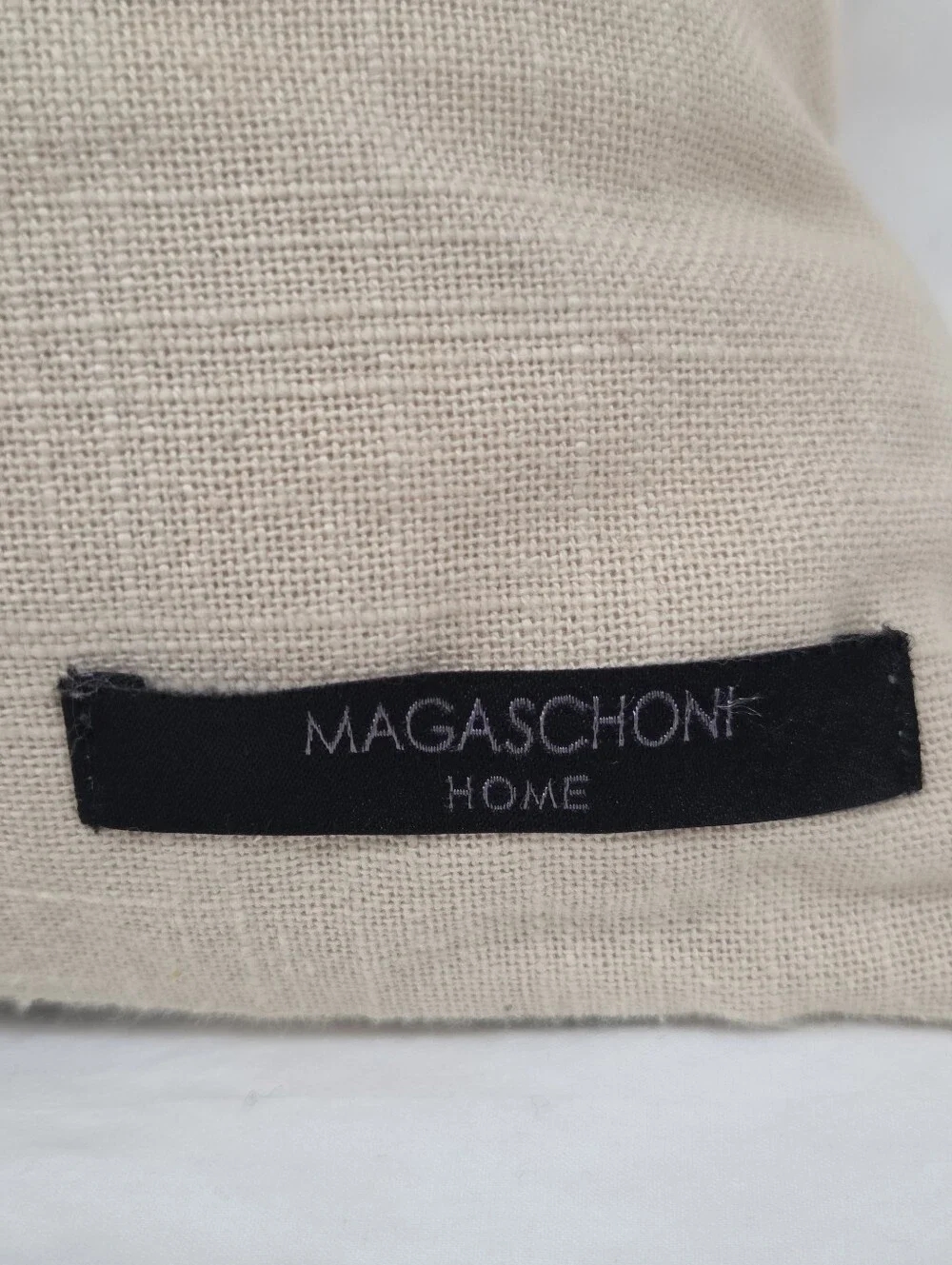 Magaschoni Home Gold and Cream Skull Print Pillow